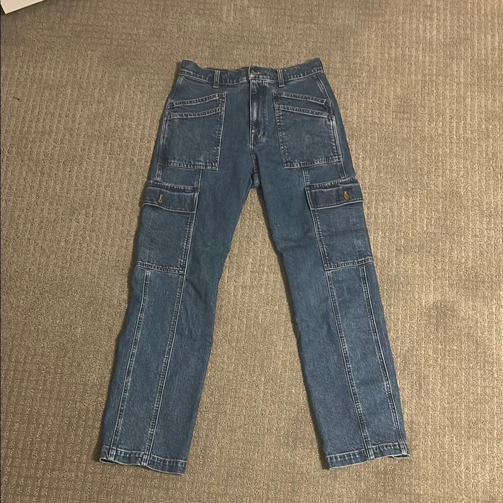 Madewell Blue Cargo Pants Utility Style